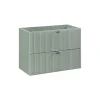 Meuble sous vasque ELVINA 80 cm 2 tiroirs Vert sauge pastel Meuble suspendu