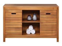 Meuble sous vasque en bois d'acacia - 130 cm - PULUKAN
