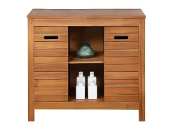 Meuble sous vasque en bois d'acacia - 90 cm - PULUKAN