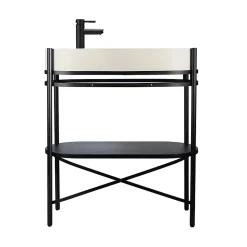 Meuble sous vasque en métal l.81 x H.89,5 x P.37,5 cm, Homesight Pao