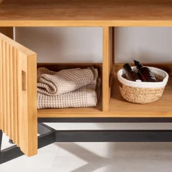 Meuble sous vasque en teck Mya 130 cm