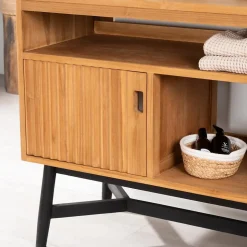 Meuble sous vasque en teck Mya 130 cm