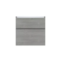 Meuble sous vasque faible profondeur effet chêne clair l.60 cm 2 tiroirs, Calao