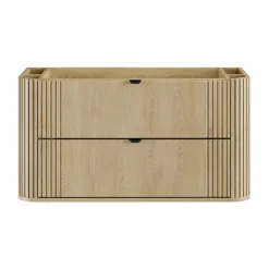 Meuble sous vasque KORI 100 cm chene clair 2 tiroirs suspendus