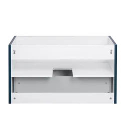 Meuble sous vasque prémonté 1 tiroir bleu 80 cm STRIA - bain-bain