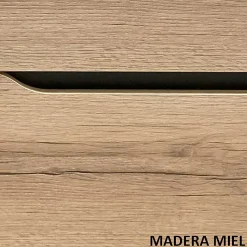 Meuble sous vasque seul, 3 tiroirs, 80cm, simple vasque - madera miel (chêne clair) - MATA