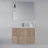 Meuble sous vasque seul, 2 tiroirs, 80cm, simple vasque - cambrian (chêne clair) - RIBERA