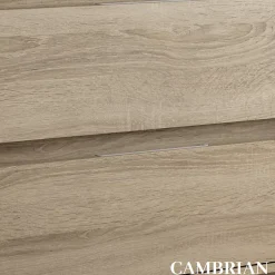 Meuble sous vasque seul, 3 tiroirs, 80cm, simple vasque - cambrian (chêne clair) - TIRIS