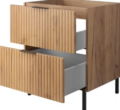 Meuble sous vasque sur pieds FLOW chêne craft 60 cm