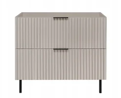 Meuble sous vasque sur pieds FLOW cachemire 80 cm