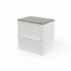Meuble sous vasque suspendu blanc mat l.60 x H.60 x P.45 cm, GoodHome Imandra