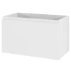 Meuble sous vasque suspendu blanc mat 2 tiroirs l.80 x H.48 x P.45 cm Levanna