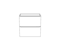 Meuble sous vasque suspendu effet chêne l.60 x H.60 x P.45 cm, GoodHome Imandra