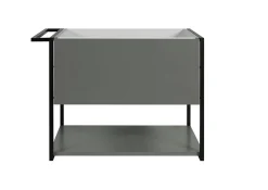 Meuble sous vasque suspendu LOV avec porte-serviettes vert et noir 60 cm