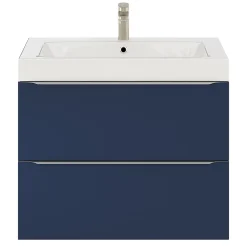 Meuble sous vasque suspendu bleu nuit mat l.80 x H.60 x P.45 cm, GoodHome Imandra