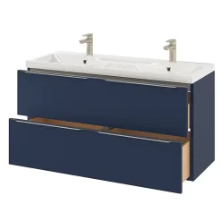 Meuble sous vasque suspendu bleu nuit mat l.120 x H.60 x P.45 cm, GoodHome Imandra
