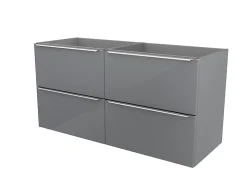 Meuble sous vasque suspendu gris brillant l.120 x H.60 x P.45 cm, GoodHome Imandra