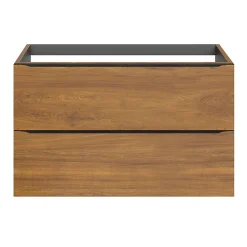 Meuble sous vasque suspendu effet noyer l.100 x H.60 x P.45 cm, GoodHome Imandra