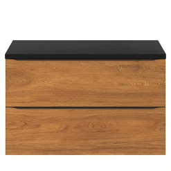 Meuble sous vasque suspendu effet noyer l.100 x H.60 x P.45 cm, GoodHome Imandra