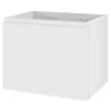 Meuble sous vasque suspendu blanc mat 2 tiroirs l.60 x H.48 x P.45 cm Levanna