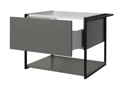 Meuble sous vasque suspendu LOV avec porte-serviettes vert et noir 80 cm