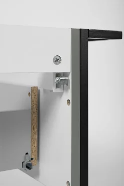Meuble sous vasque suspendu LOV avec porte-serviettes vert et noir 80 cm