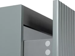 Meuble sous vasque suspendu strié gris - 120 cm - PAVANI