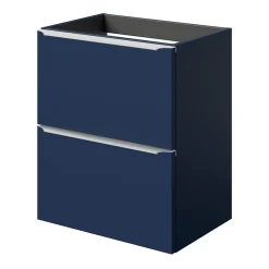 Meuble sous vasque suspendu faible profondeur bleu nuit mat l.50 x H.60 x P.36 cm, GoodHome Imandra