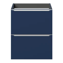 Meuble sous vasque suspendu faible profondeur bleu nuit mat l.50 x H.60 x P.36 cm, GoodHome Imandra