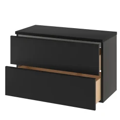 Meuble sous vasque suspendu noir mat l.100 x H.60 x P.45 cm, GoodHome Imandra