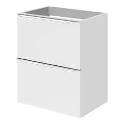 Meuble sous vasque suspendu faible profondeur blanc brillant l.50 x H.60 x P.36 cm, GoodHome Imandra