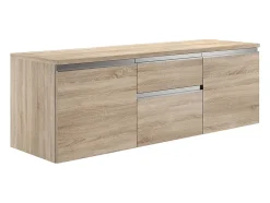 Meuble sous vasque suspendu - Naturel clair - 150 cm - JIMENA II