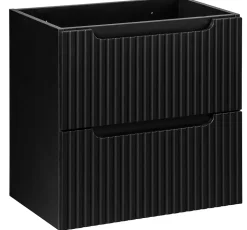 Meuble sous vasque suspendu 2 tiroirs NOVA NOIR 60 CM
