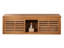 Meuble sous vasque suspendu en bois d'acacia - 130 cm - PENEBEL