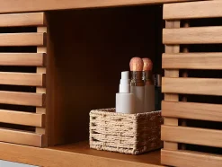 Meuble sous vasque suspendu en bois d'acacia - 130 cm - PENEBEL