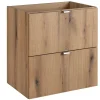 Meuble sous vasque suspendu 2 tiroirs NOVA OAK 50 CM