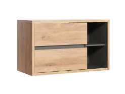 Meuble sous vasque suspendu coloris naturel - 100 cm - PURNAL