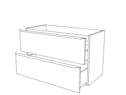 Meuble sous vasque suspendu effet chêne l.100 x H.60 x P.45 cm, GoodHome Imandra