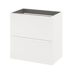 Meuble sous vasque suspendu faible profondeur blanc mat l.60 x H.60 x P.36 cm, GoodHome Imandra
