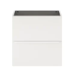 Meuble sous vasque suspendu faible profondeur blanc mat l.60 x H.60 x P.36 cm, GoodHome Imandra