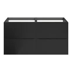 Meuble sous vasque suspendu noir mat l.120 x H.60 x P.45 cm, GoodHome Imandra