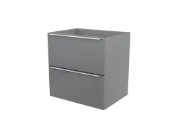 Meuble sous vasque suspendu gris brillant l.60 x H.60 x P.45 cm, GoodHome Imandra