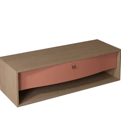 Meuble sous vasque suspendu terracotta mat 1 tiroir l.140 x H.40 x P.50 cm, Decotec Havana