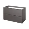 Meuble sous vasque suspendu gris taupe brillant l.100 x H.60 x P.45 cm, GoodHome Imandra