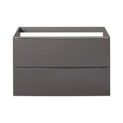 Meuble sous vasque suspendu gris taupe brillant l.100 x H.60 x P.45 cm, GoodHome Imandra