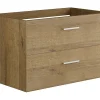 Meuble sous vasque suspendu - Coloris naturel clair - 80 cm - KAYLA