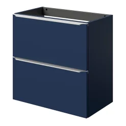 Meuble sous vasque suspendu faible profondeur bleu nuit mat l.60 x H.60 x P.36 cm, GoodHome Imandra