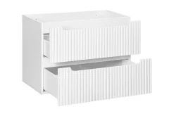 Meuble sous vasque suspendu 2 tiroirs NOVA BLANC 80 CM