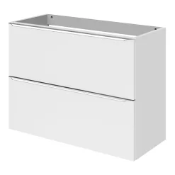 Meuble sous vasque suspendu faible profondeur blanc brillant l.80 x H.60 x P.36 cm, GoodHome Imandra