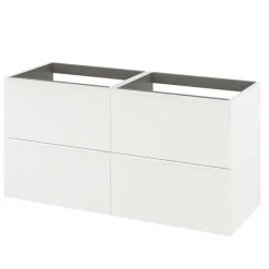 Meuble sous vasque suspendu blanc mat l.120 x H.60 x P.45 cm, GoodHome Imandra